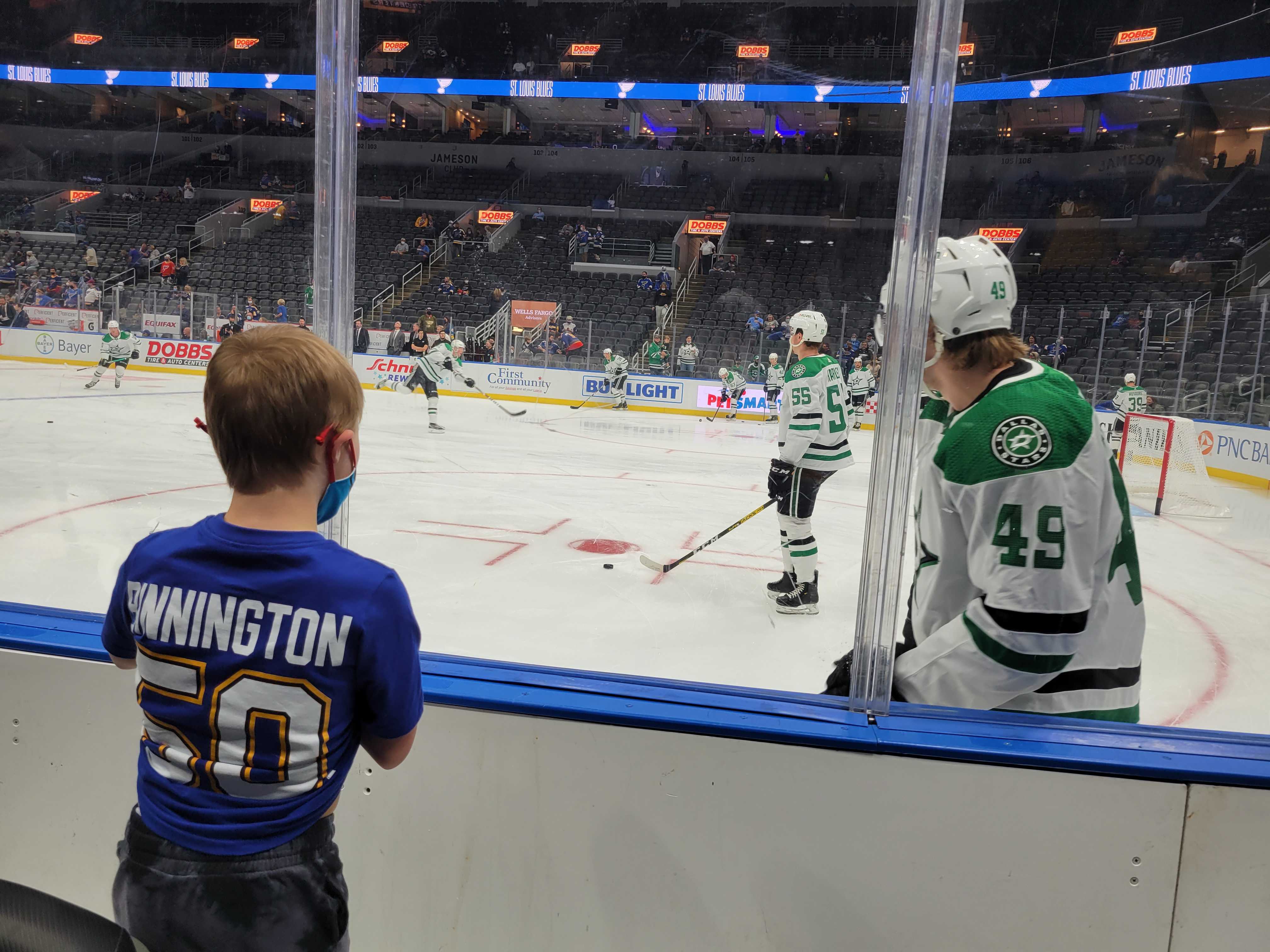 Shea watching pregame