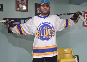 Jeff modeling the white LGBR jerseys